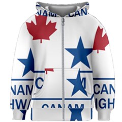 Canam Highway Shield  Kids  Zipper Hoodie Without Drawstring by abbeyz71