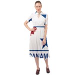 CanAm Highway Shield  Keyhole Neckline Chiffon Dress