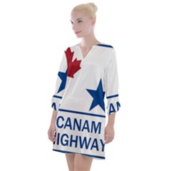 Canam Highway Shield  Open Neck Shift Dress by abbeyz71