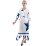 CanAm Highway Shield  Quarter Sleeve Wrap Front Maxi Dress