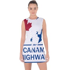 Canam Highway Shield  Lace Up Front Bodycon Dress by abbeyz71