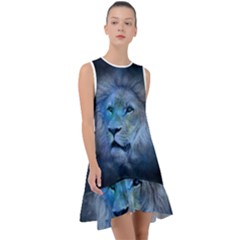Astrology Zodiac Lion Frill Swing Dress