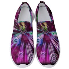 Fractal Circles Abstract Men s Slip On Sneakers by HermanTelo