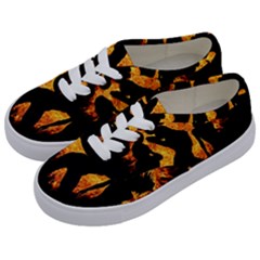 Shadow Heart Love Flame Girl Sexy Pose Kids  Classic Low Top Sneakers by HermanTelo