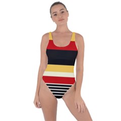 Contrast Yellow With Red Bring Sexy Back Swimsuit by tmsartbazaar