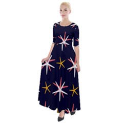 Starfish Half Sleeves Maxi Dress