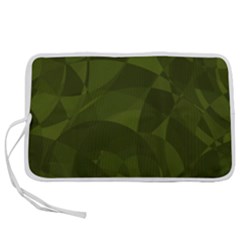 Army Green Color Pattern Pen Storage Case (m) by SpinnyChairDesigns