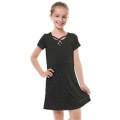 Army Green And Black Netting Kids  Cross Web Dress by SpinnyChairDesigns