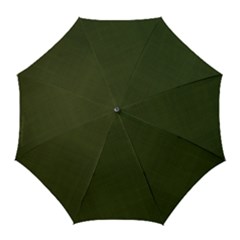 Army Green Color Texture Golf Umbrellas by SpinnyChairDesigns