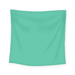 True Biscay Green Solid Color Square Tapestry (small) by SpinnyChairDesigns