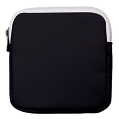 True Black Solid Color Mini Square Pouch by SpinnyChairDesigns