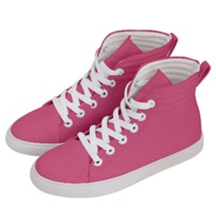 True Blush Pink Color Men s Hi-top Skate Sneakers by SpinnyChairDesigns