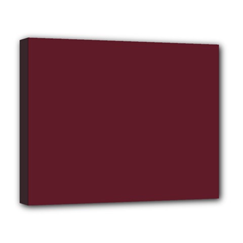 True Burgundy Color Deluxe Canvas 20  X 16  (stretched) by SpinnyChairDesigns
