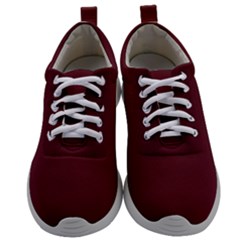 True Burgundy Color Mens Athletic Shoes by SpinnyChairDesigns
