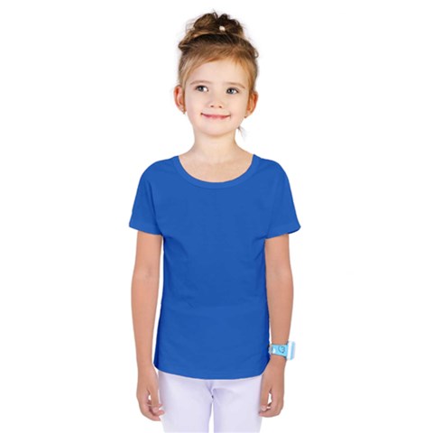 True Cobalt Blue Color Kids  One Piece Tee by SpinnyChairDesigns