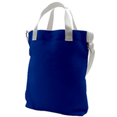 True Cobalt Blue Color Canvas Messenger Bag