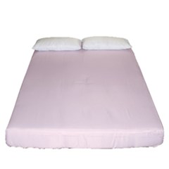 Lavender Blush Pink Color Fitted Sheet (queen Size) by SpinnyChairDesigns