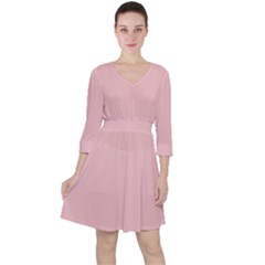 Baby Pink Color Ruffle Dress by SpinnyChairDesigns