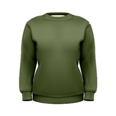 Sage Green Color Women s Sweatshirt by SpinnyChairDesigns
