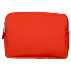 Scarlet Red Color Make Up Pouch (medium) by SpinnyChairDesigns
