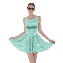 Biscay Green Texture  Skater Dress by SpinnyChairDesigns