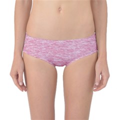 Blush Pink Textured Classic Bikini Bottoms by SpinnyChairDesigns