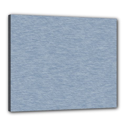 Faded Denim Blue Texture Canvas 24  X 20  (stretched) by SpinnyChairDesigns