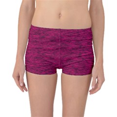 Fuschia Pink Texture Boyleg Bikini Bottoms by SpinnyChairDesigns