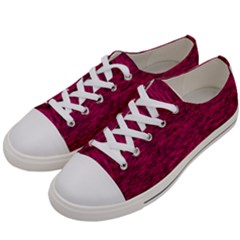 Fuschia Pink Texture Women s Low Top Canvas Sneakers by SpinnyChairDesigns