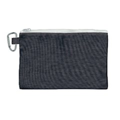 Black Color Texture Canvas Cosmetic Bag (large) by SpinnyChairDesigns