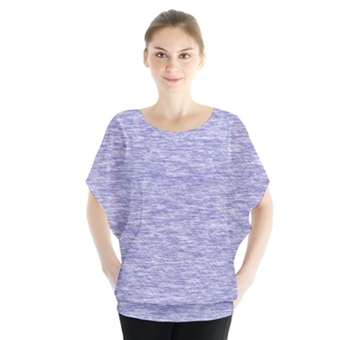 Light Purple Color Textured Batwing Chiffon Blouse by SpinnyChairDesigns