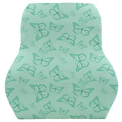 Biscay Green Monarch Butterflies Car Seat Back Cushion  by SpinnyChairDesigns
