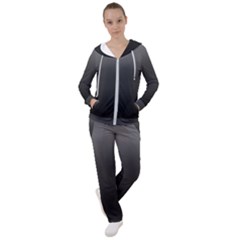 Black Gradient Ombre Color Women s Tracksuit by SpinnyChairDesigns