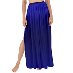 Cobalt Blue Gradient Ombre Color Maxi Chiffon Tie-up Sarong by SpinnyChairDesigns