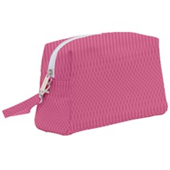 Blush Pink Color Stripes Wristlet Pouch Bag (large) by SpinnyChairDesigns