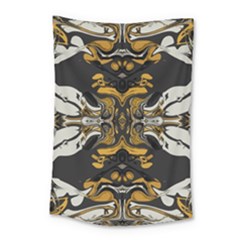 Boho Black Gold Color Small Tapestry by SpinnyChairDesigns