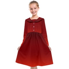 Scarlet Red Ombre Gradient Kids  Midi Sailor Dress by SpinnyChairDesigns