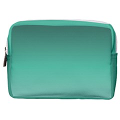 Biscay Green Gradient Ombre Make Up Pouch (medium) by SpinnyChairDesigns