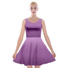 Purple Gradient Ombre Velvet Skater Dress by SpinnyChairDesigns