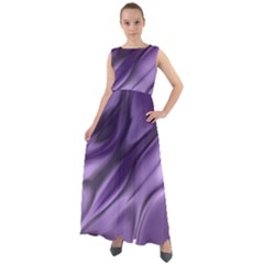 Purple Abstract Art Chiffon Mesh Boho Maxi Dress by SpinnyChairDesigns