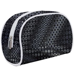 Black Abstract Pattern Makeup Case (large) by SpinnyChairDesigns