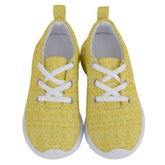 Boho Saffron Yellow Color Running Shoes by SpinnyChairDesigns
