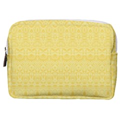 Boho Saffron Yellow Color Make Up Pouch (medium) by SpinnyChairDesigns