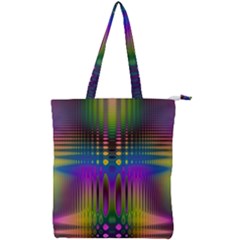 Abstract Psychedelic Pattern Double Zip Up Tote Bag by SpinnyChairDesigns