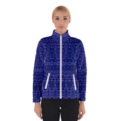 Boho Navy Blue  Winter Jacket by SpinnyChairDesigns