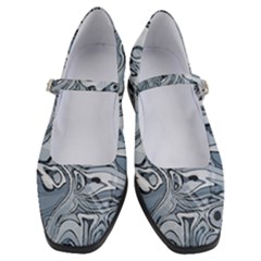 Faded Blue Abstract Art Women s Mary Jane Shoes by SpinnyChairDesigns