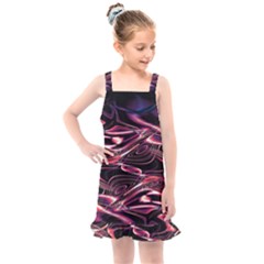 Abstract Art Swirls Kids  Overall Dress by SpinnyChairDesigns