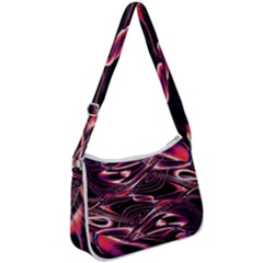 Abstract Art Swirls Zip Up Shoulder Bag by SpinnyChairDesigns