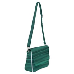 Biscay Green Ombre Shoulder Bag With Back Zipper by SpinnyChairDesigns