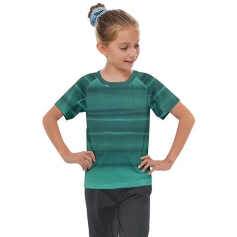 Biscay Green Ombre Kids  Mesh Piece Tee by SpinnyChairDesigns